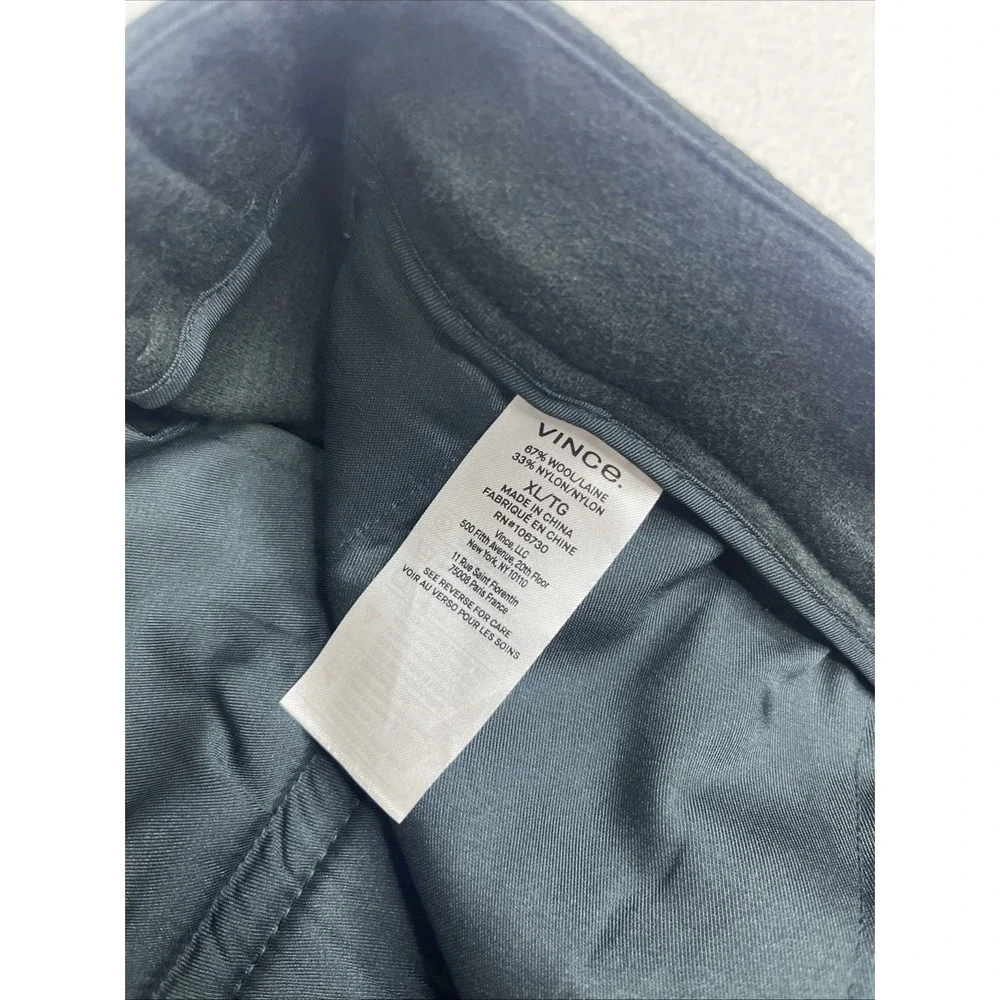 Vince Forest Green Wool Blend Cozy Pull On Pleated Pants Womens XL Forest Green